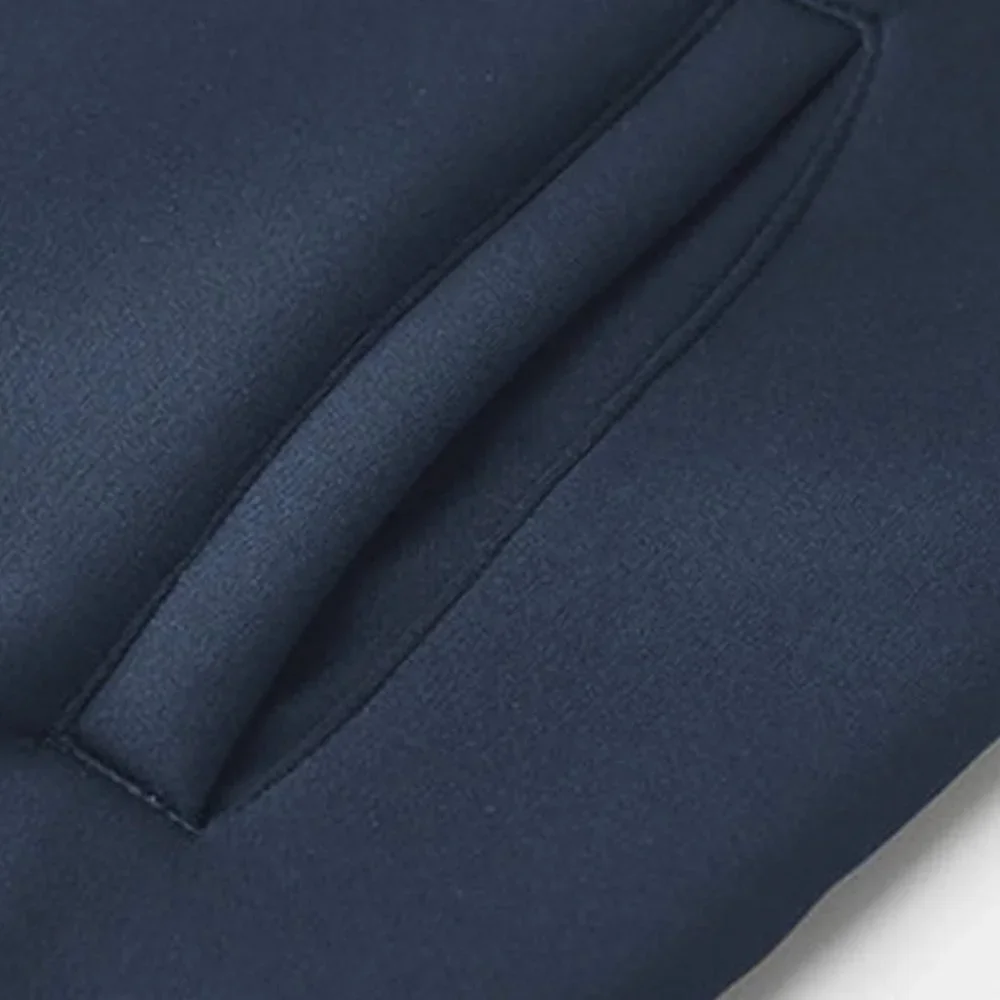 Royal Blue Mens Thermal Hoodie - Picture 5 of 7